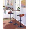 Lumisource Pebble Adjustable Dining to Bar Table in Black Metal and Espresso TB-PEB BK+E